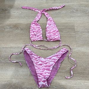 Frankie’s Bikinis Pink Cloud Bikini Set